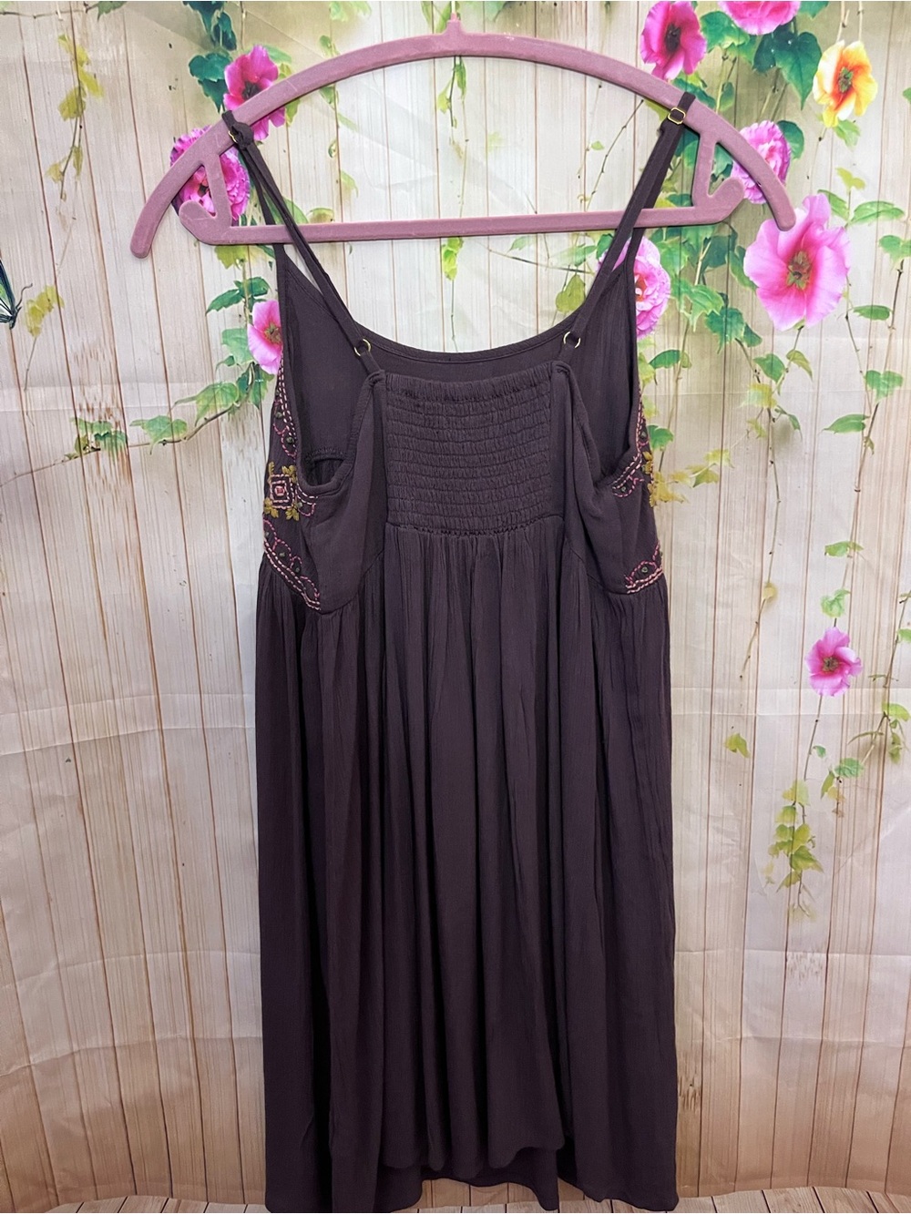 NATURAL LIFE Embroidered Spaghetti-Strap Mini Dress - Picture 8 of 11